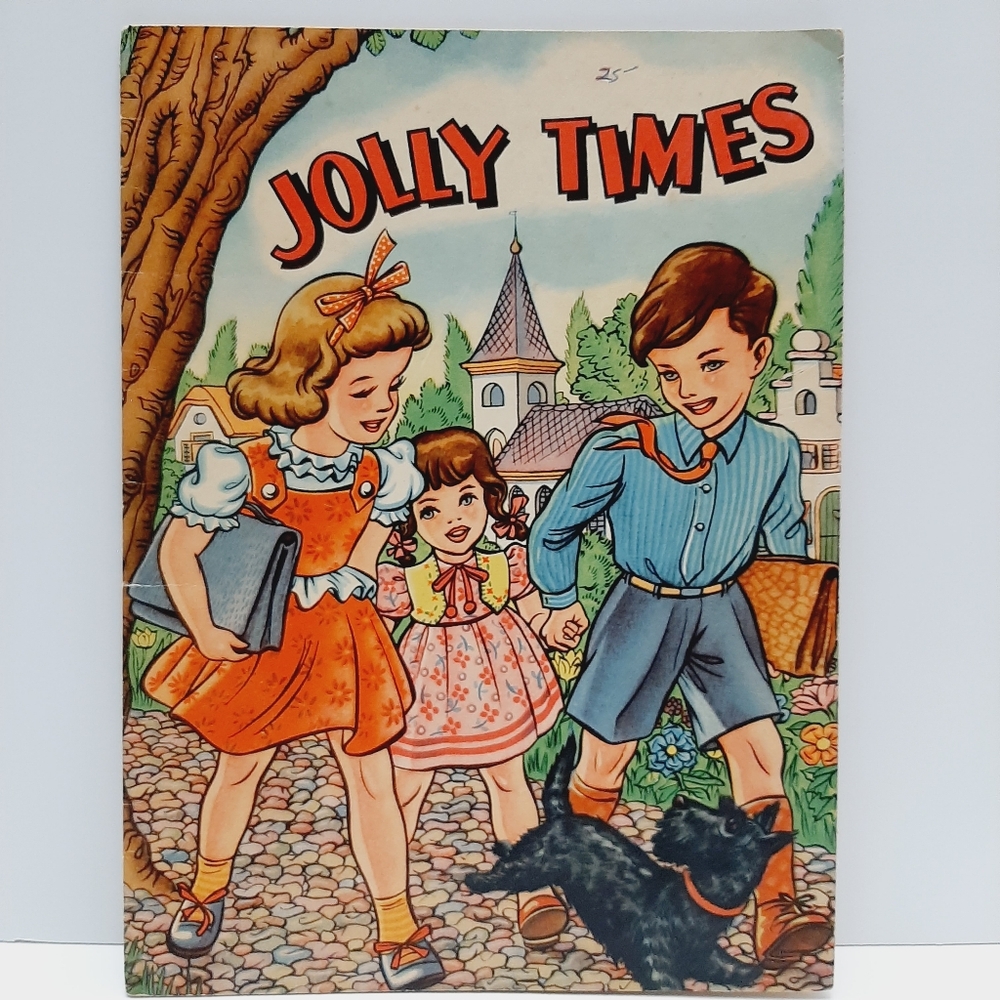 🍒 Vintage 50s Netherlands Jolly Times Vintage Mulder & Zoon Amsterdam Kids Book